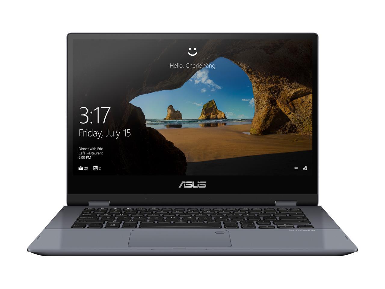 ASUS VivoBook Flip TP412UA-DB71T Intel Core i7 8th Gen 8550U (1.80 GHz) 8 GB Memory 256 GB SSD Intel UHD Graphics 620 14" Touchscreen 1920 x 1080 Convertible 2-in-1 Laptop Windows 10 Home 64-Bit