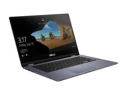 ASUS VivoBook Flip TP412UA-DB71T Intel Core i7 8th Gen 8550U (1.80 GHz) 8 GB Memory 256 GB SSD Intel UHD Graphics 620 14" Touchscreen 1920 x 1080 Convertible 2-in-1 Laptop Windows 10 Home 64-Bit