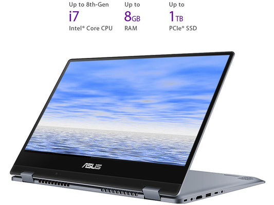 ASUS VivoBook Flip TP412UA-DB51T Intel Core i5 8th Gen 8250U (1.60 GHz) 8 GB Memory 256 GB SSD Intel UHD Graphics 620 14" Touchscreen 1920 x 1080 Convertible 2-in-1 Laptop Windows 10 Home 64-Bit