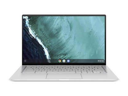 ASUS Chromebook Flip C434 2-in-1 Laptop 14" Touchscreen Full HD 4-Way NanoEdge, Intel Core m3-8100Y Processor, 4 GB RAM, 64 GB eMMC Storage, All-Metal Body, Backlit KB, Silver, Chrome OS, C434TA-DSM4T