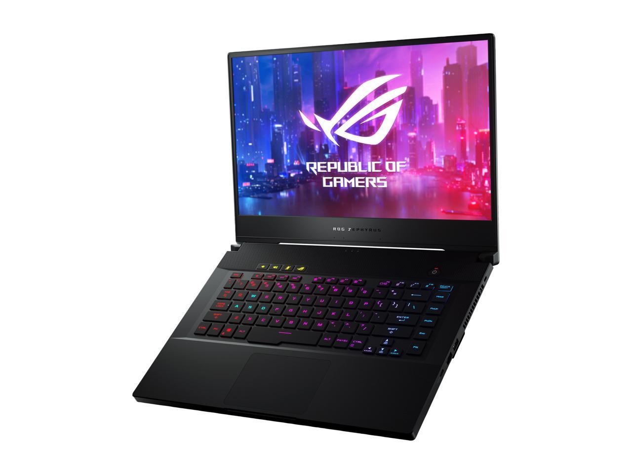 Asus - Gaming laptop - 15.6" FHD IPS 240 Hz G-Sync, Intel Core i7-9750H, NVIDA GeForce RTX 2070, 16 GB DDR4 RAM, 1 TB SSD, Per-key RGB, Windows 10 Pro, ROG Zephyrus S (GX502GW-XB76)