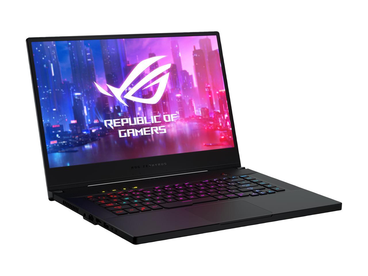 Asus - Gaming laptop - 15.6" FHD IPS 240 Hz G-Sync, Intel Core i7-9750H, NVIDA GeForce RTX 2070, 16 GB DDR4 RAM, 1 TB SSD, Per-key RGB, Windows 10 Pro, ROG Zephyrus S (GX502GW-XB76)