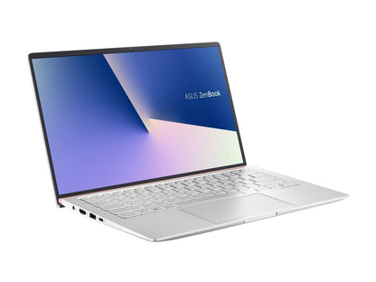 ASUS ZenBook 14 Ultra-Slim Laptop 14" Full HD 4-Way NanoEdge Bezel, AMD R7 3700U CPU, 16 GB DDR4, 1 TB PCIe SSD, Windows 10 Pro - UM433DA-NH74, Icicle Silver