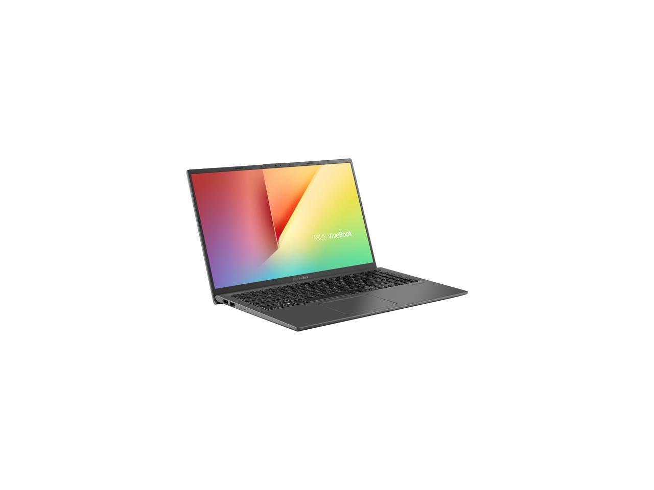 ASUS VivoBook 15 Thin and Light Laptop, 15.6" Full HD, AMD Quad Core R7-3700U CPU, 8 GB DDR4 RAM, 512 GB SSD, AMD Radeon Vega 10 Graphics, Windows 10 Home, F512DA-NH77, Slate Gray