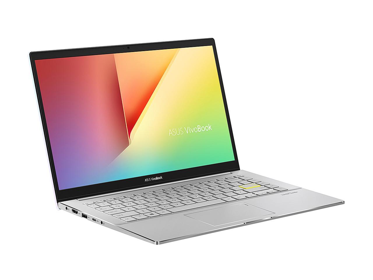 ASUS VivoBook S14 S433 Thin and Light 14" FHD, Intel Core i5-10210U CPU, 8 GB DDR4 RAM, 512 GB PCIe SSD, Windows 10 Home, S433FA-DS51-WH, Dreamy White