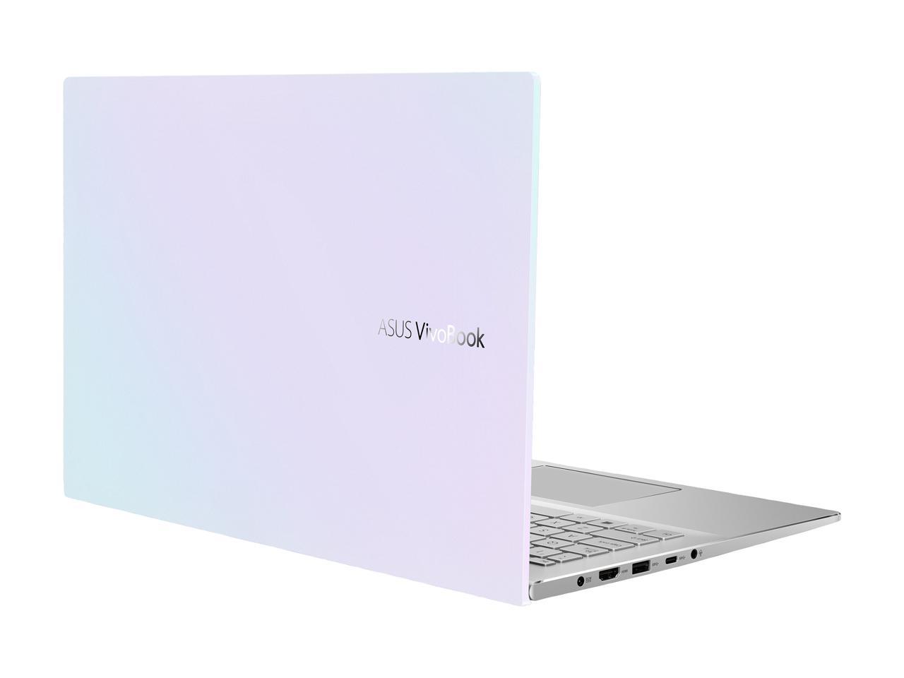 ASUS VivoBook S15 S533 Thin and Light Laptop, 15.6" FHD, Intel Core i5-10210U CPU, 8 GB DDR4 RAM, 512 GB PCIe SSD, Windows 10 Home, S533FA-DS51-WH, Dreamy White