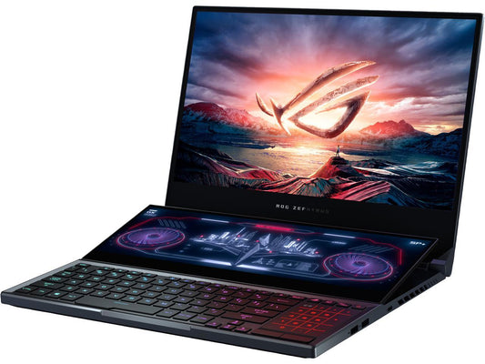 ASUS ROG Zephyrus Duo 15 - 15.6" 300 Hz - GeForce RTX 2070 SUPER - Intel Core i7-10875H - 32 GB DDR4 - 2 TB RAID 0 SSD - Per-Key RGB - Thunderbolt 3 - Windows 10 - Gaming Laptop (GX550LWS-XS79)