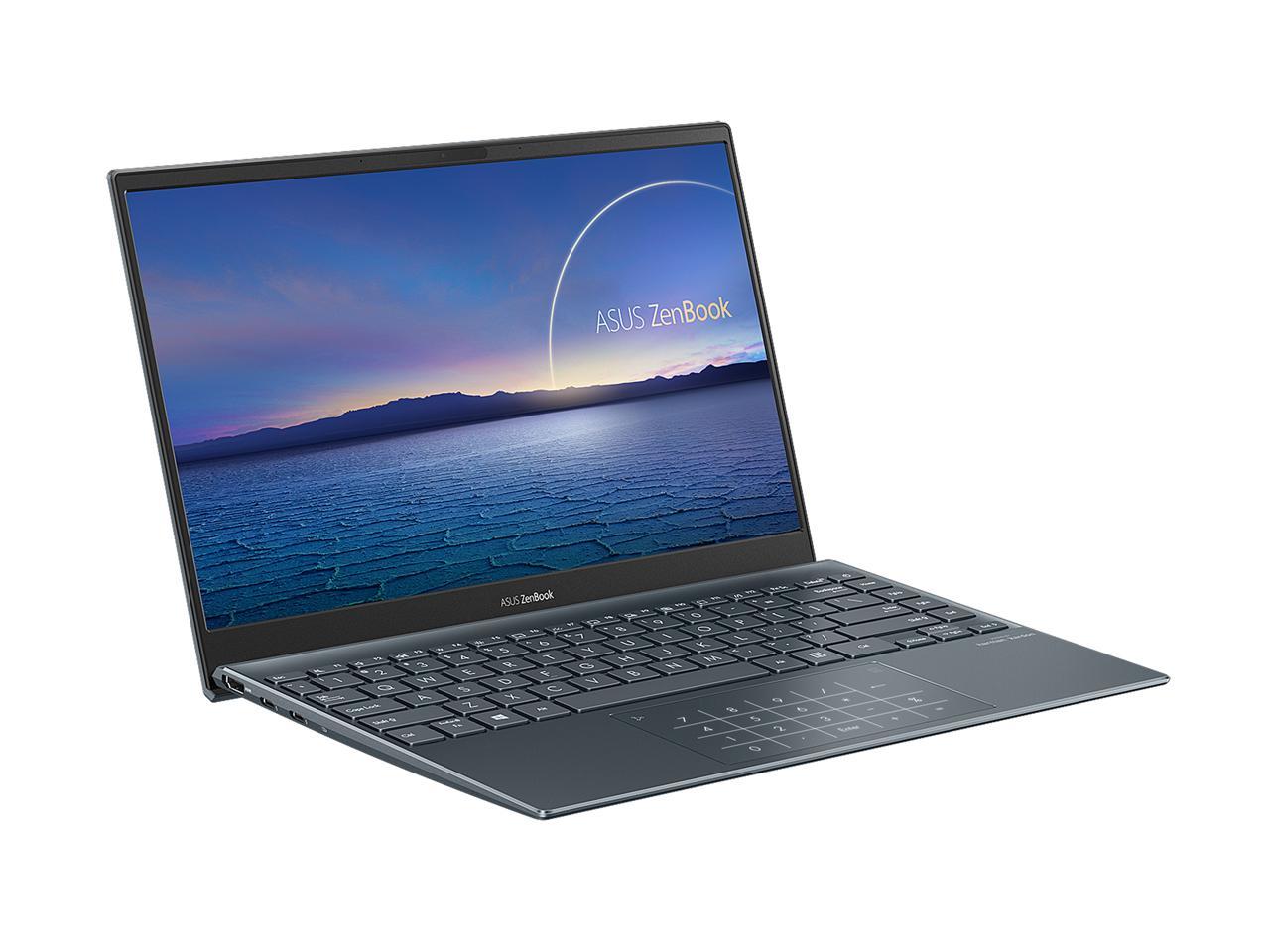 ASUS ZenBook 13 Ultra-Slim Laptop, 13.3" FHD NanoEdge Bezel Display, Intel Core i7-1065G7, 8GB LPDDR4X RAM, 512GB PCIe SSD, NumberPad, Thunderbolt, Wi-Fi 6, Windows 10 Home, Pine Grey, UX325JA-DB71