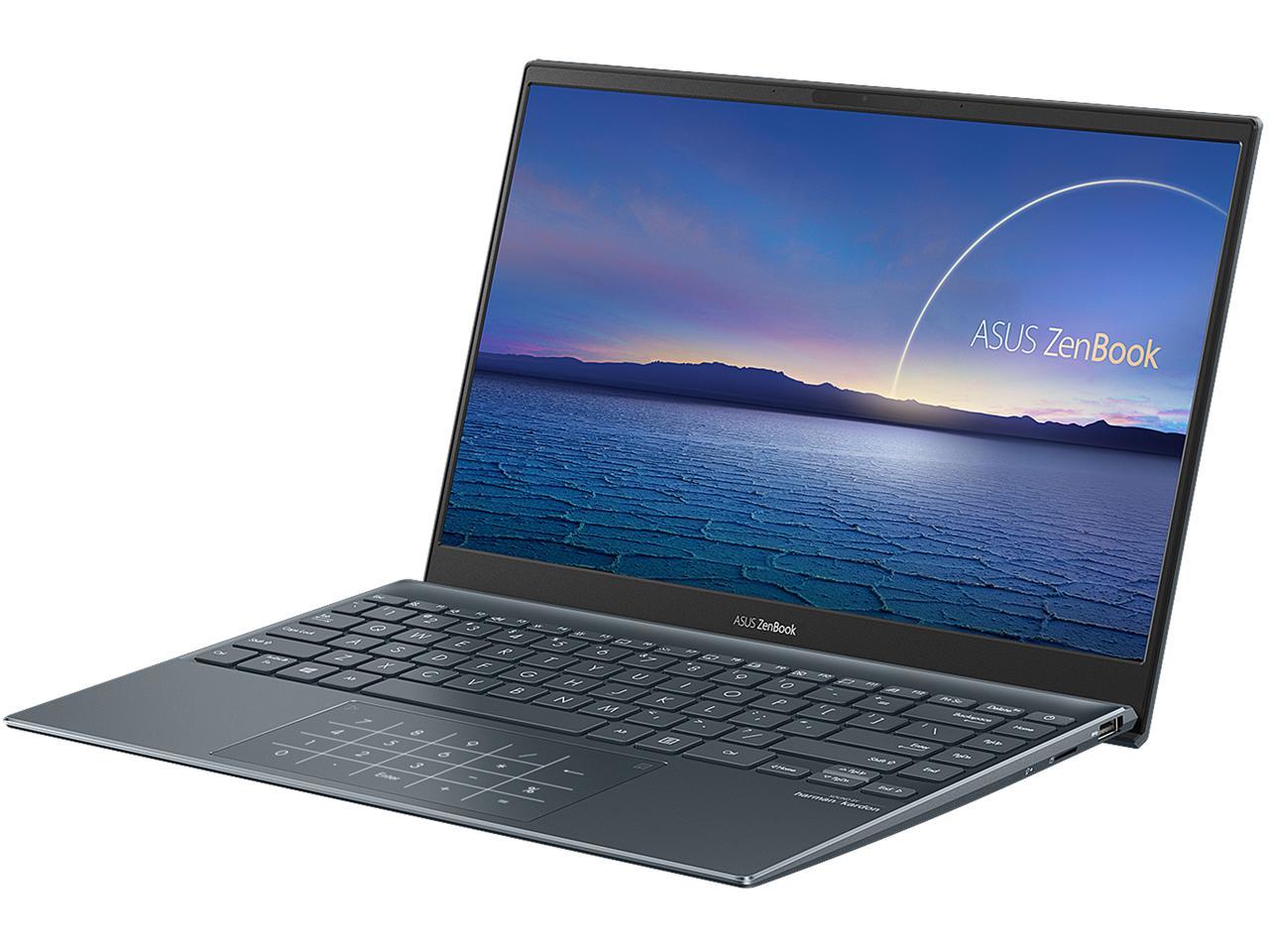 ASUS ZenBook 13 Ultra-Slim Laptop, 13.3" FHD NanoEdge Bezel Display, Intel Core i7-1065G7, 8GB LPDDR4X RAM, 512GB PCIe SSD, NumberPad, Thunderbolt, Wi-Fi 6, Windows 10 Home, Pine Grey, UX325JA-DB71