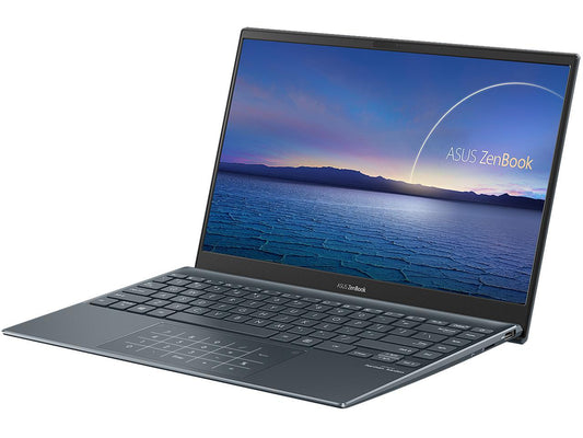 ASUS ZenBook 13 Ultra-Slim Laptop 13.3" FHD NanoEdge Bezel Display, Intel Core i5-1035G1, 8 GB LPDDR4X RAM, 256 GB PCIe SSD, NumberPad, Thunderbolt, Wi-Fi 6, Windows 10 Pro, Pine Gray