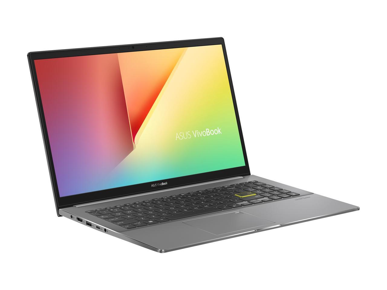 ASUS VivoBook S15 S533 Thin and Light Laptop, 15.6" FHD Display, Intel Core i7-10510U CPU, 16 GB DDR4 RAM, 512 GB PCIe SSD, Fingerprint Reader, Windows 10 Home, Indie Black, S533FA-DS74