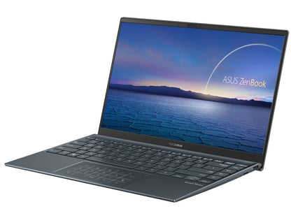 ASUS ZenBook 14 Ultra-Slim Laptop 14" Full HD NanoEdge Bezel Display, Intel Core i5-1035G1, 8 GB RAM, 512 GB PCIe SSD, NumberPad, Thunderbolt 3, Windows 10 Home, Pine Grey, UX425JA-EB51