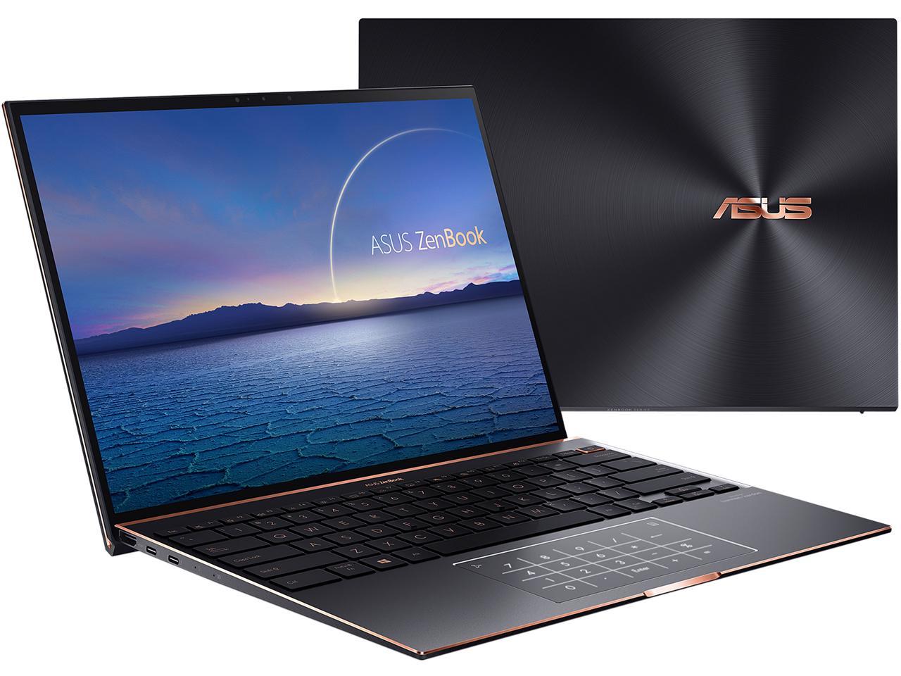 ASUS ZenBook S Ultra Slim Laptop, 13.9" 3300x2200 3:2 500nits Touch Display, Intel Evo Platform Core i7-1165G7 CPU, 16GB RAM, 1TB SSD, Thunderbolt 4, TPM, Windows 10 Pro, Jade Black, UX393EA-XB77T