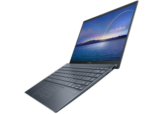 ASUS ZenBook 14 Ultra-Slim Laptop 14" Full HD NanoEdge Bezel Display, Intel Core i7-1165G7, 8 GB RAM, 512 GB PCIe SSD, NumberPad, Thunderbolt 4, Windows 10 Home, Pine Grey, UX425EA-EH71