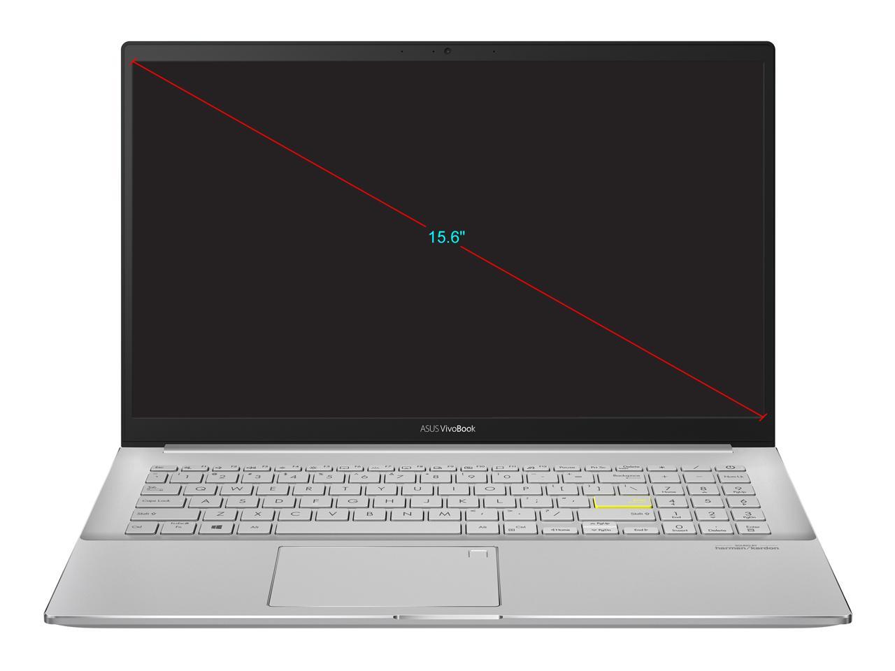 ASUS VivoBook S15 S533 Thin and Light Laptop, 15.6" FHD Display, Intel Core i7-1165G7 CPU, 16 GB DDR4 RAM, 512 GB PCIe SSD, Fingerprint Reader, Wi-Fi 6, Windows 10 Home, Dreamy White, S533EA-DH74-WH