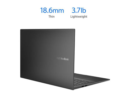 ASUS VivoBook 15 OLED K513 Thin & Light Laptop, 15.6" OLED Display, Intel i7-1165G7 CPU, NVIDIA GeForce MX350, 16GB RAM, 512GB PCIe SSD, Fingerprint Reader, Windows 10 Home, Indie Black, K513EQ-PB79