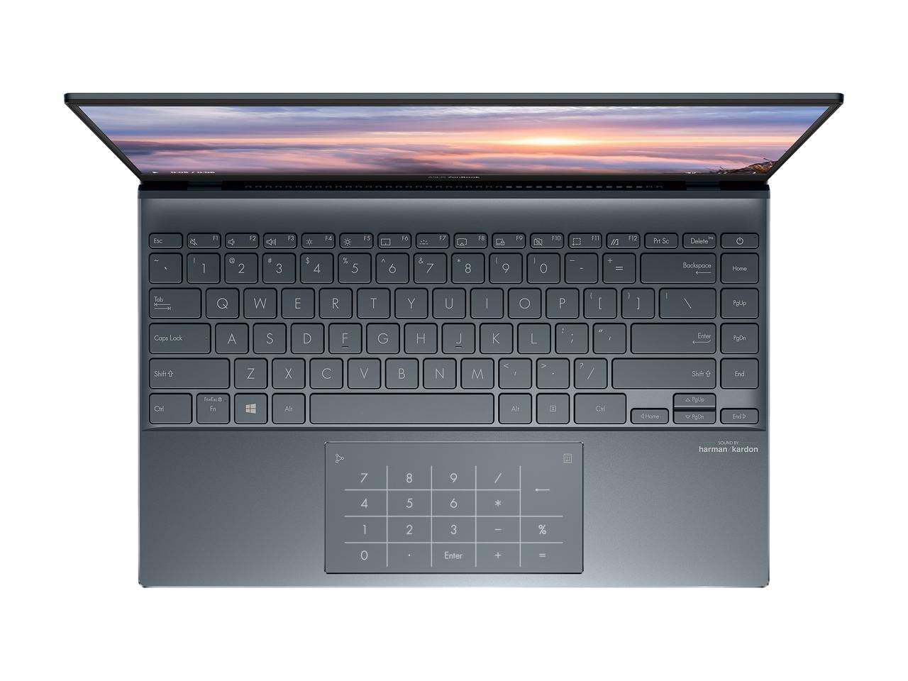 ASUS ZenBook 14 Ultra-Slim Laptop 14" FHD Display, AMD Ryzen 7 5800H CPU, AMD Radeon Graphics, 16GB RAM, 1TB PCIe SSD, NumberPad, Windows 11 Pro, Pine Grey, UM425QA-EH74
