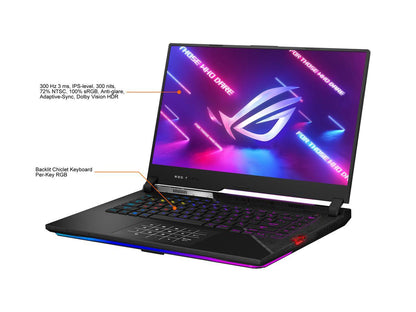 ASUS ROG Strix Scar 15 (2022) Gaming Laptop, 15.6" 300Hz IPS FHD Display, NVIDIA GeForce RTX 3060, Intel Core i9 12900H, 16GB DDR5, 512GB SSD, Per-Key RGB Keyboard, Windows 11 Home, G533ZM-ES93