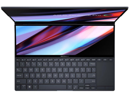 ASUS ZenBook Pro 14 Duo OLED 14.5" 2.8K OLED Touch, 120Hz Refresh Rate, ScreenPad Plus, Intel i9-12900H CPU, RTX 3050 Ti, 32GB RAM, 1TB SSD, Windows 11 Home, Tech Black, UX8402ZE-DB96T