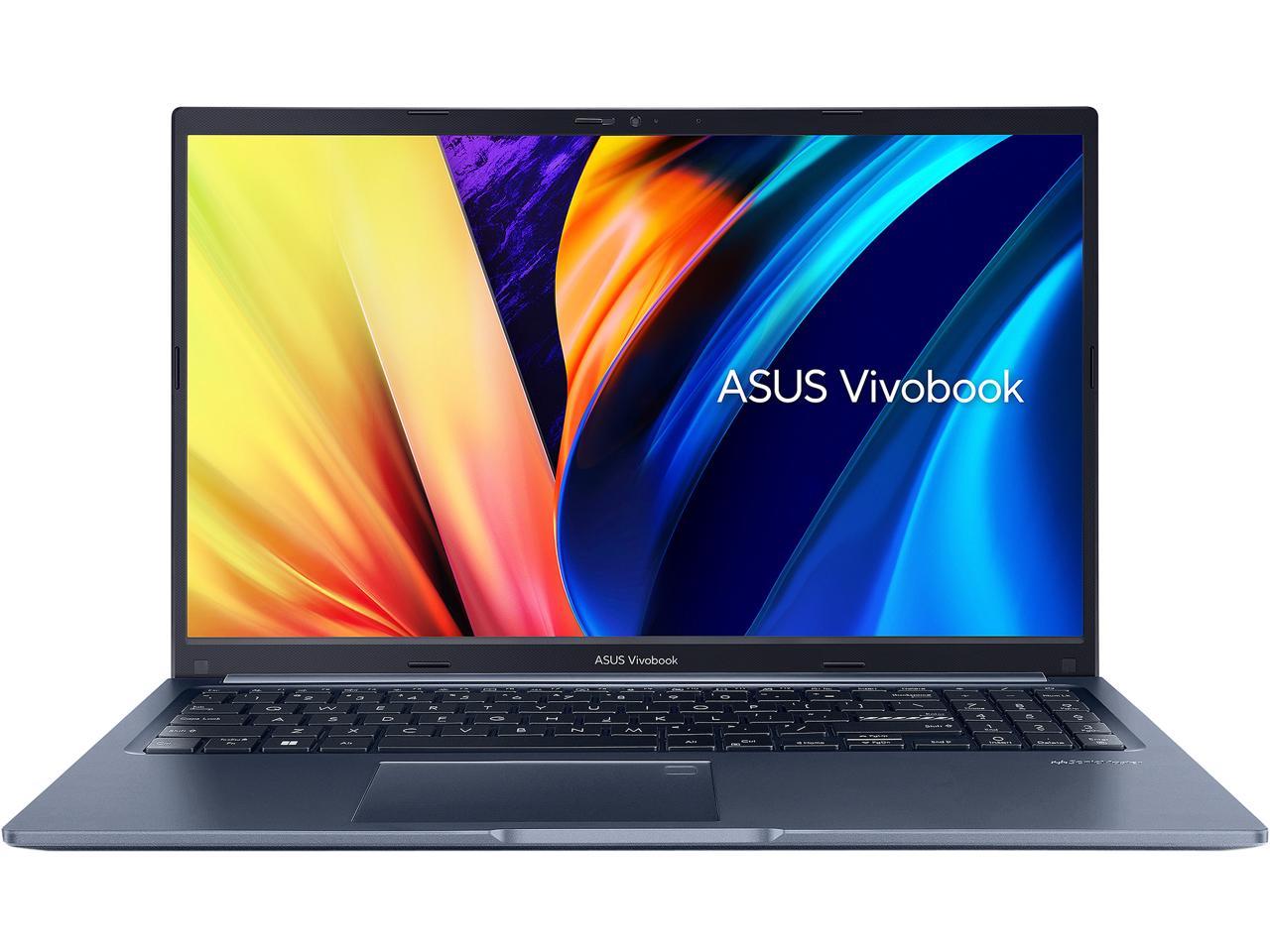 ASUS VivoBook 15 Slim Laptop, 15.6" FHD Display, Intel Core i5-1240P CPU, Intel Iris Xe Graphics, 8GB RAM, 512GB SSD, Fingerprint Sensor, Windows 11 Home, Quiet Blue, F1502ZA-DS52