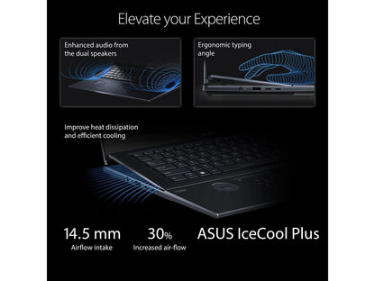 ASUS ZenBook Pro 16X OLED 16" 4K OLED 16:10 Touch Display, ASUS Dial, Intel i9-12900H CPU, GeForce RTX 3060 Graphics, 32GB RAM, 2TB SSD, Windows 11 Pro, Tech Black, UX7602ZM-XB96T