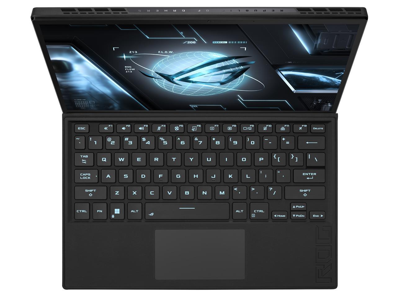 ASUS ROG Flow Z13 (2022) Gaming Laptop Tablet, 13.4" 120Hz IPS Type FHD 16:10 Display, Intel Core i5-12500H, 16GB LPDDR5, 512GB PCIe SSD, Detachable RGB Keyboard, Windows 11, GZ301ZA-PS53