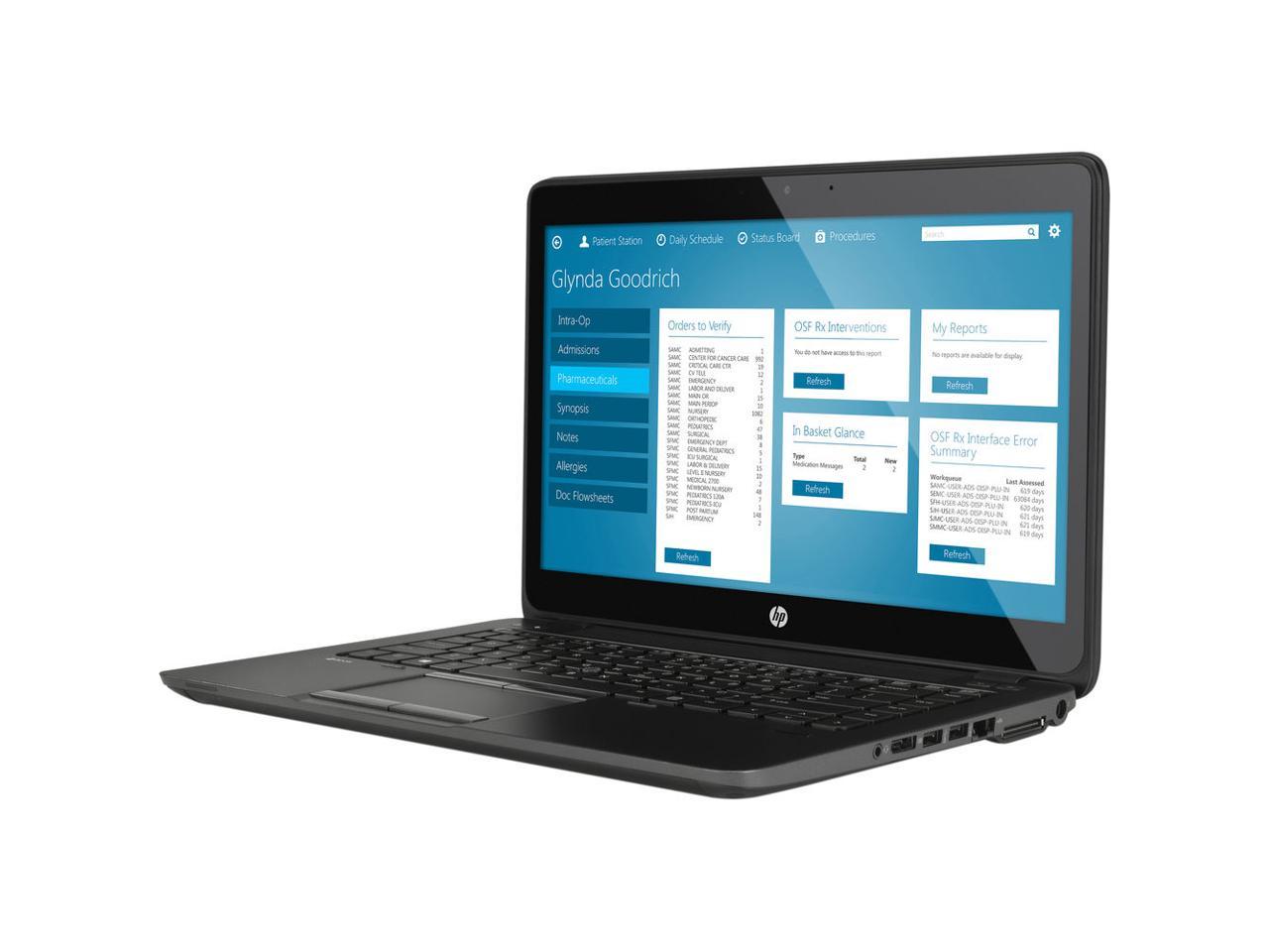 HP Grade A Laptop ZBook 14 G2 Intel Core i5 5th Gen 5300U (2.30 GHz) 8 GB Memory 240 GB SSD Intel HD Graphics 5500 14.0" Windows 10 Pro 64-bit