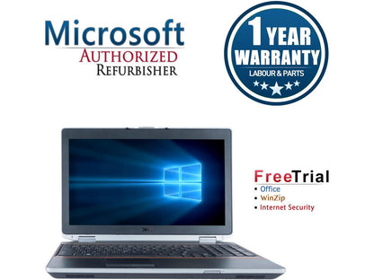 Refurbished Dell Latitude E6520 15.6" Intel Core i5-2520M 2.5GHz 4GB DDR3 120GB SSD DVD Windows 10 Professional 64 Bits 1 Year Warranty