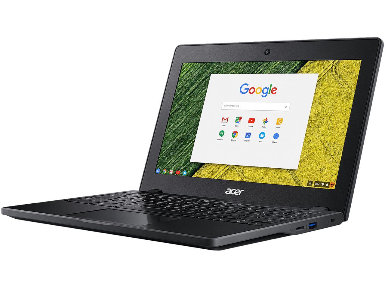 Acer C771T-C1WS 11.6" Touchscreen LCD Chromebook - Intel Celeron 3855U Dual-core (2 Core) 1.60 GHz - 4 GB LPDDR3 - 32 GB Flash Memory - Chrome OS - 1366 x 768 - In-plane Switching (IPS) Technology