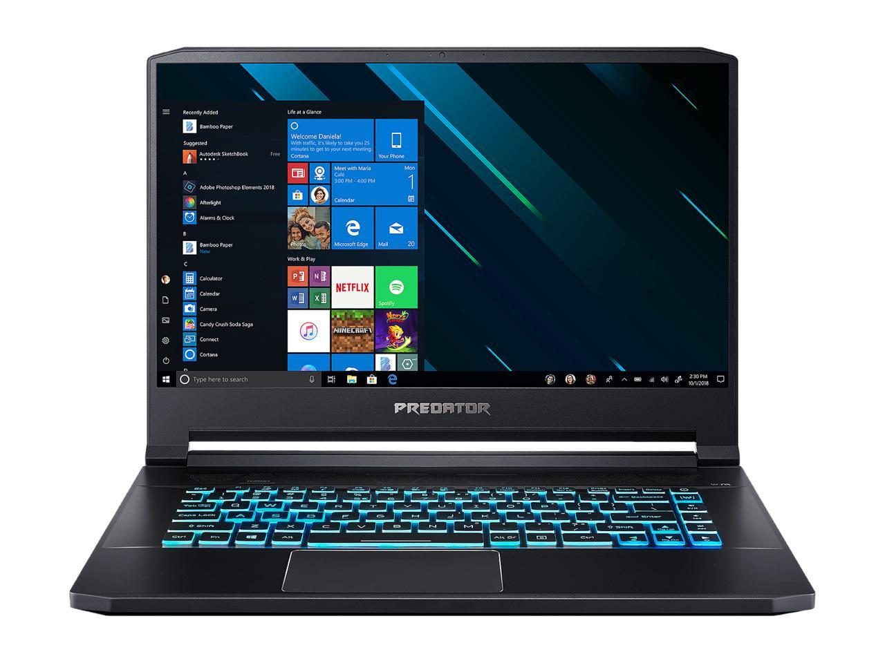 Acer - Gaming Laptop - 15.6" FHD IPS G-Sync 144 Hz, Intel Core i7-9750H (2.60 GHz), NVIDIA GeForce RTX 2080 Max-Q, 32 GB RAM, 1 TB SSD, Windows 10 Home 64-bit, Predator Triton 500 (PT515-51-73Z5)