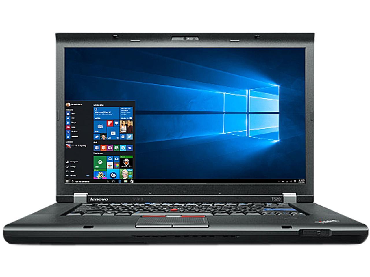 Lenovo Laptop ThinkPad T520 Intel Core i5 2nd Gen 2520M (2.50 GHz) 4 GB Memory 500 GB HDD Intel HD Graphics 3000 15.6" Windows 10 Pro