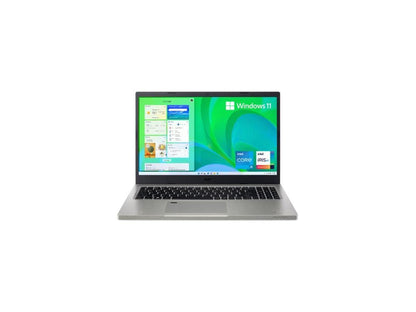 Acer Laptop Aspire Vero Intel Core i5 11th Gen 1155G7 (2.50GHz) 8GB Memory 256 GB PCIe SSD Intel Iris Xe Graphics 15.6" Windows 11 Home 64-bit AV15-51-5155