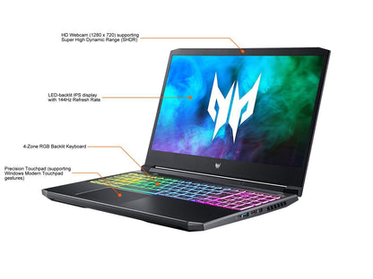 Acer Predator Helios 300 - 15.6" 144 Hz IPS - Intel Core i7 11th Gen 11800H (2.30GHz) - NVIDIA GeForce RTX 3050 Ti Laptop GPU - 16 GB DDR4 - 512 GB PCIe SSD - Windows 10 Home 64-bit - Gaming Laptop (PH315-54-748Y )