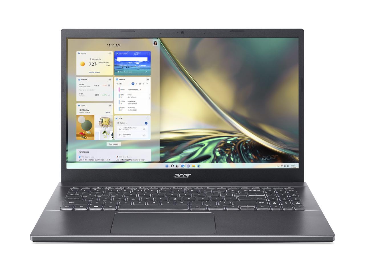 Acer Laptop Aspire 5 A515-57-53T2 Intel Core i5 12th Gen 1235U (1.30GHz) 8GB Memory 512 GB NVMe SSD Intel Iris Xe Graphics 15.6" Windows 11 Home 64-bit