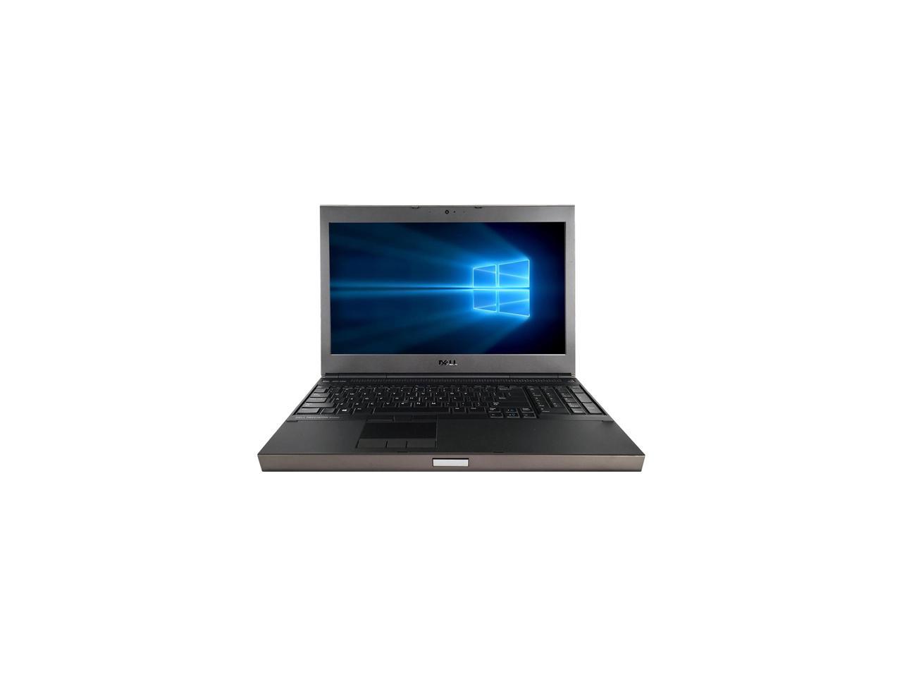 Refurbished Dell Grade A Precision M4800 15.6" Laptop, Intel Core I7-4800MQ 2.7 GHz, 8GB Memory, 480G SSD, DVD, 2G GDDR5 DG, WIFI, Windows 10 Home 64-bit (Multi-language), 1 Year Warranty