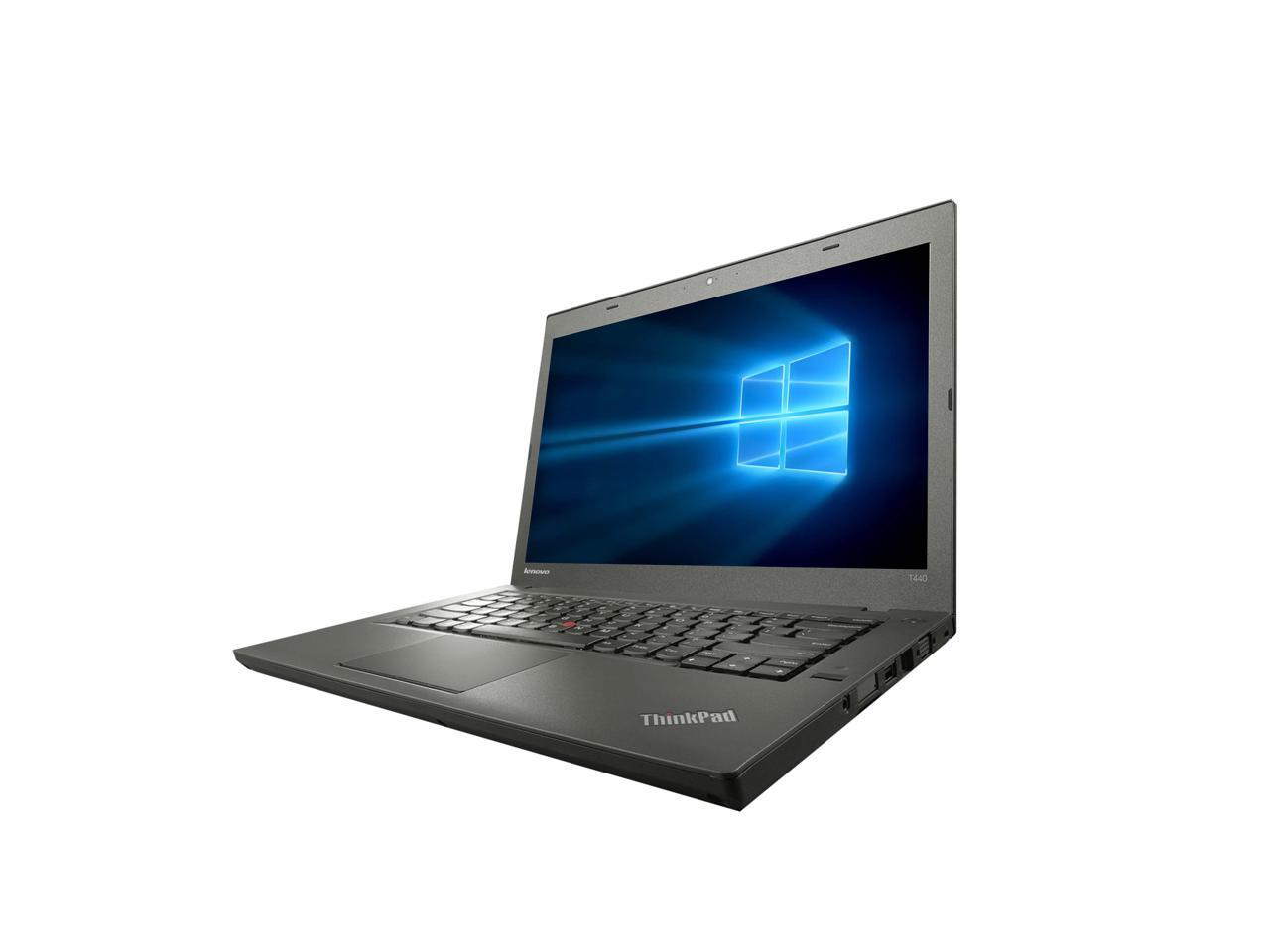 Refurbished Lenovo Grade A ThinkPad T440 Laptop, Intel Core I5 4300U 1.9GHz, 4G DDR3L, 120G SSD, WiFi, 14INCH , W10Pro 64-bit Multi-Language, 1 Year Warranty