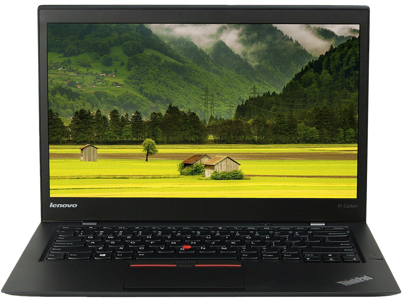 Lenovo Laptop X1 Carbon Core i7 5600U (2.60 GHz) 8 GB Memory 480 SSD 14.0" Windows 10