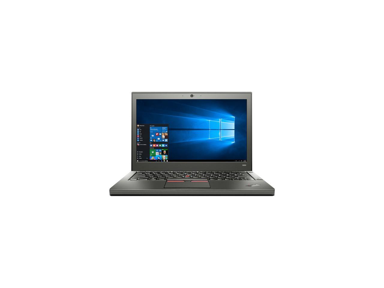 Refurbished Lenovo Grade A ThinkPad X250 12.5" Laptop, Intel Core I7-5600U 2.6 GHz, 8GB Memory, 480G SSD, WIFI, Windows 10 Home 64-bit (Multi-language), 1 Year Warranty