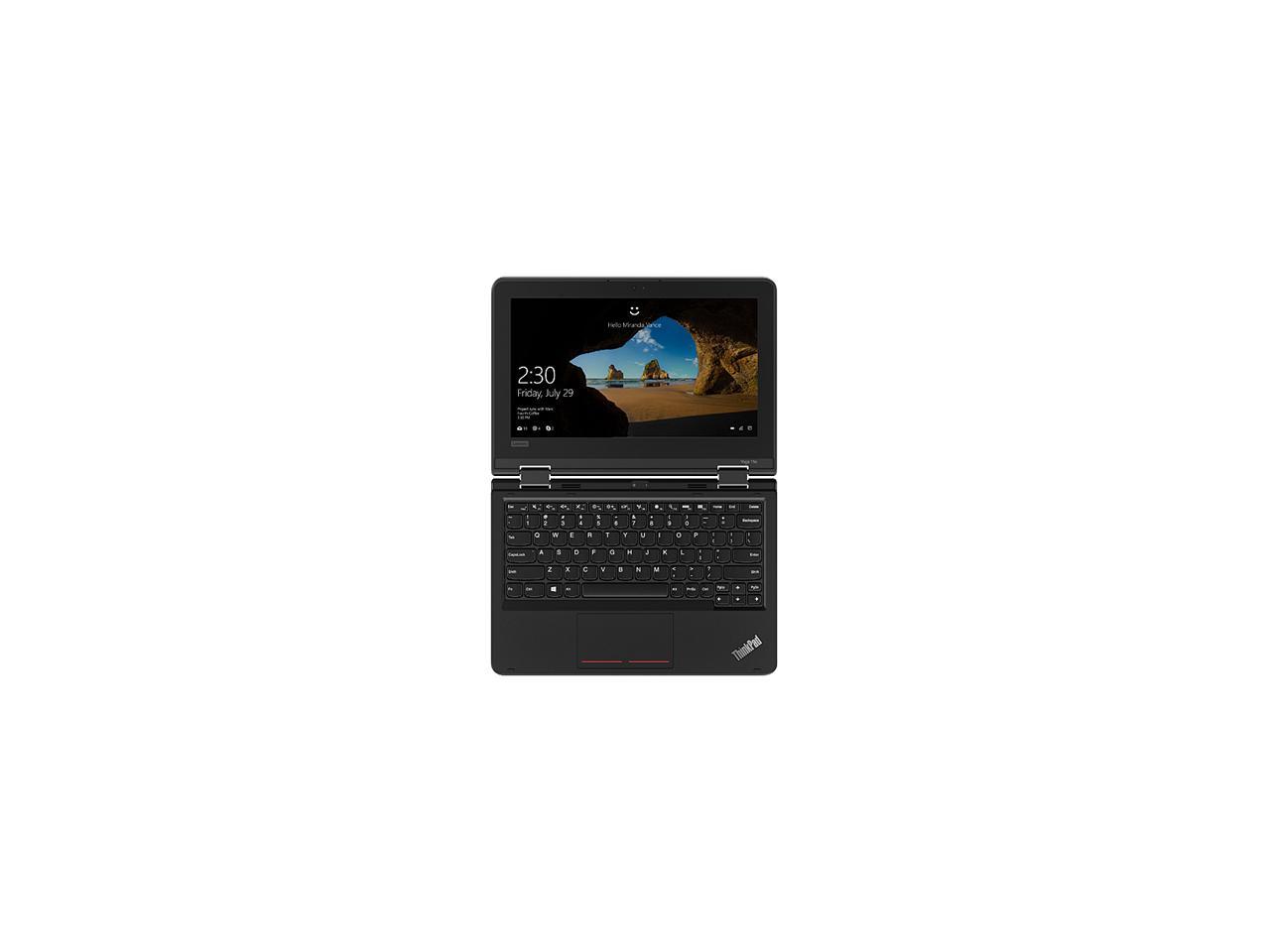 Lenovo ThinkPad 11e 5th Gen Yoga 20LMS00000 Intel Celeron N4100 (1.10 GHz) 4 GB Memory 128 GB PCIe SSD Intel UHD Graphics 600 11.6" Touchscreen 1366 x 768 Convertible 2-in-1 Laptop Windows 10 Pro National Academic Standard