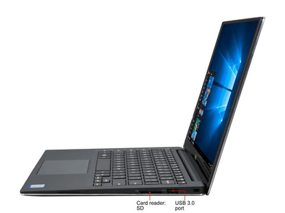 DELL Laptop XPS 13 (9360) XPS9360-1718SLV Intel Core i5 7th Gen 7200U (2.50 GHz) 8 GB Memory 128 GB SSD Intel HD Graphics 620 13.3" Touchscreen Windows 10 Home 64-Bit