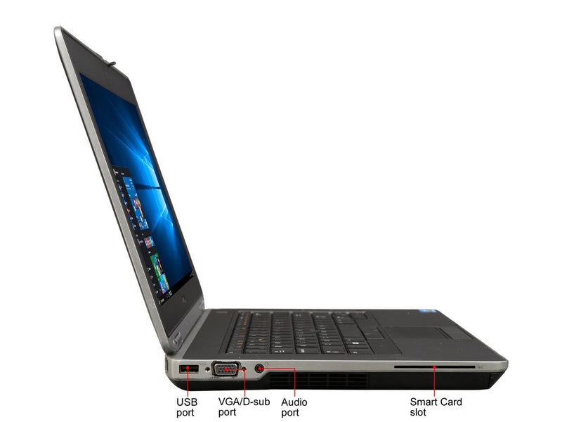DELL B Grade Laptop E6430 Intel Core i5 3rd Gen 3210M (2.50 GHz) 4 GB Memory 250 GB HDD 14.0" Windows 10 Home 64-Bit