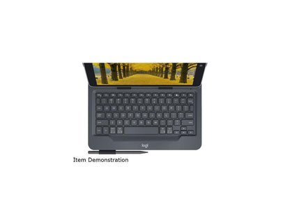 Logitech Black Universal Folio with Integrated Keyboard for 9-10 inch Tablets-BLACK-US-BT-CAN-AMR/AP Model 920-008334