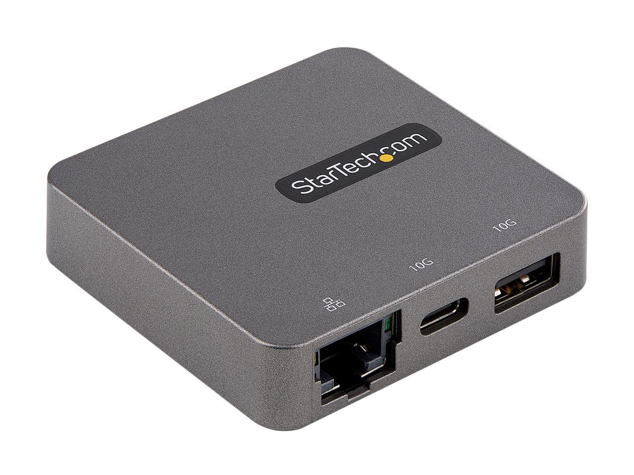 StarTech.com DKT31CHVL USB-C Multiport Adapter - USB 3.1 Gen 2 Type-C Mini Dock - USB-C to 4K HDMI or 1080p VGA Video - 10Gbps USB-A USB-C, GbE - Portable Travel Laptop Dock - Works w/ Thunderbolt 3 (
