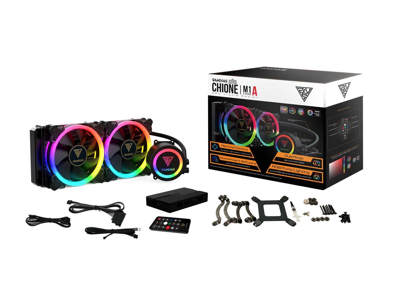 GAMDIAS CHOINE M1A 240R 240mm RGB All-In-One CPU Liquid Cooler