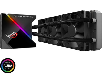 ASUS ROG Ryujin 360 RGB AIO Liquid CPU Cooler 360mm Radiator (Three 120mm 4-pin Noctua iPPC PWM Fans) with LIVEDASH OLED Panel and FanXpert Controls