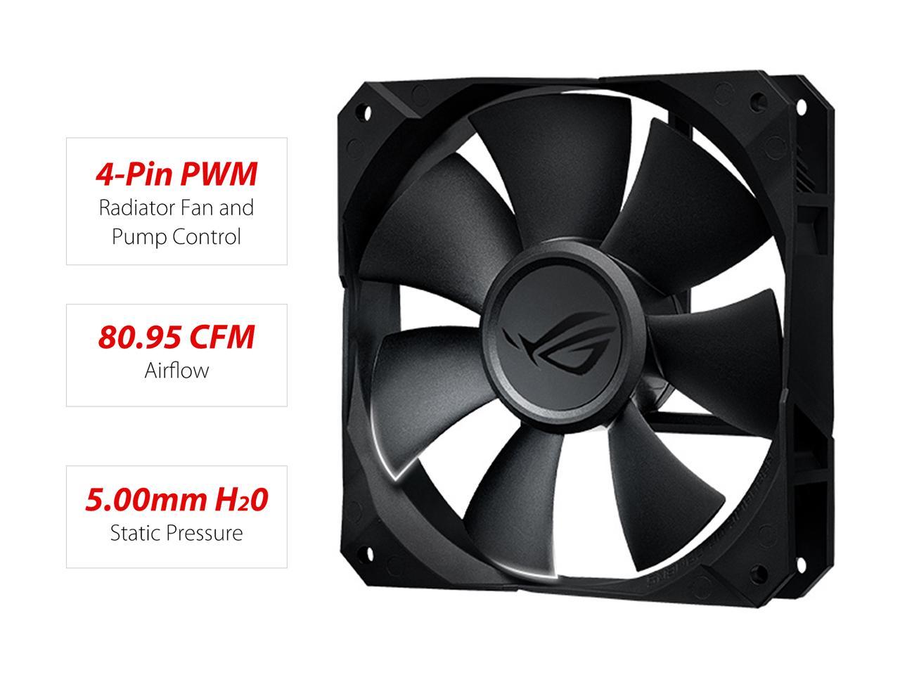 ASUS ROG Strix LC 240 AIO Liquid CPU Cooler 240mm Radiator, Dual 120mm 4-pin PWM Fans with FanXpert Controls, Support for Intel and AMD Motherboards