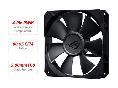 ASUS ROG Strix LC 240 RGB All-in-one Liquid CPU Cooler 240mm Radiator, Intel 115x/2066 and AMD AM4/TR4 Support, Dual 120mm 4-pin PWM Addressable RGB Fans