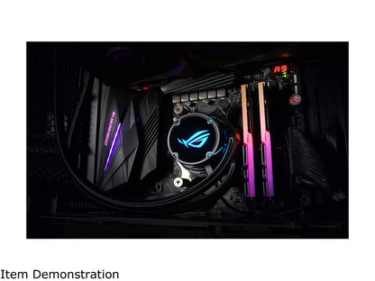 ASUS ROG Strix LC 240 RGB All-in-one Liquid CPU Cooler 240mm Radiator, Intel 115x/2066 and AMD AM4/TR4 Support, Dual 120mm 4-pin PWM Addressable RGB Fans