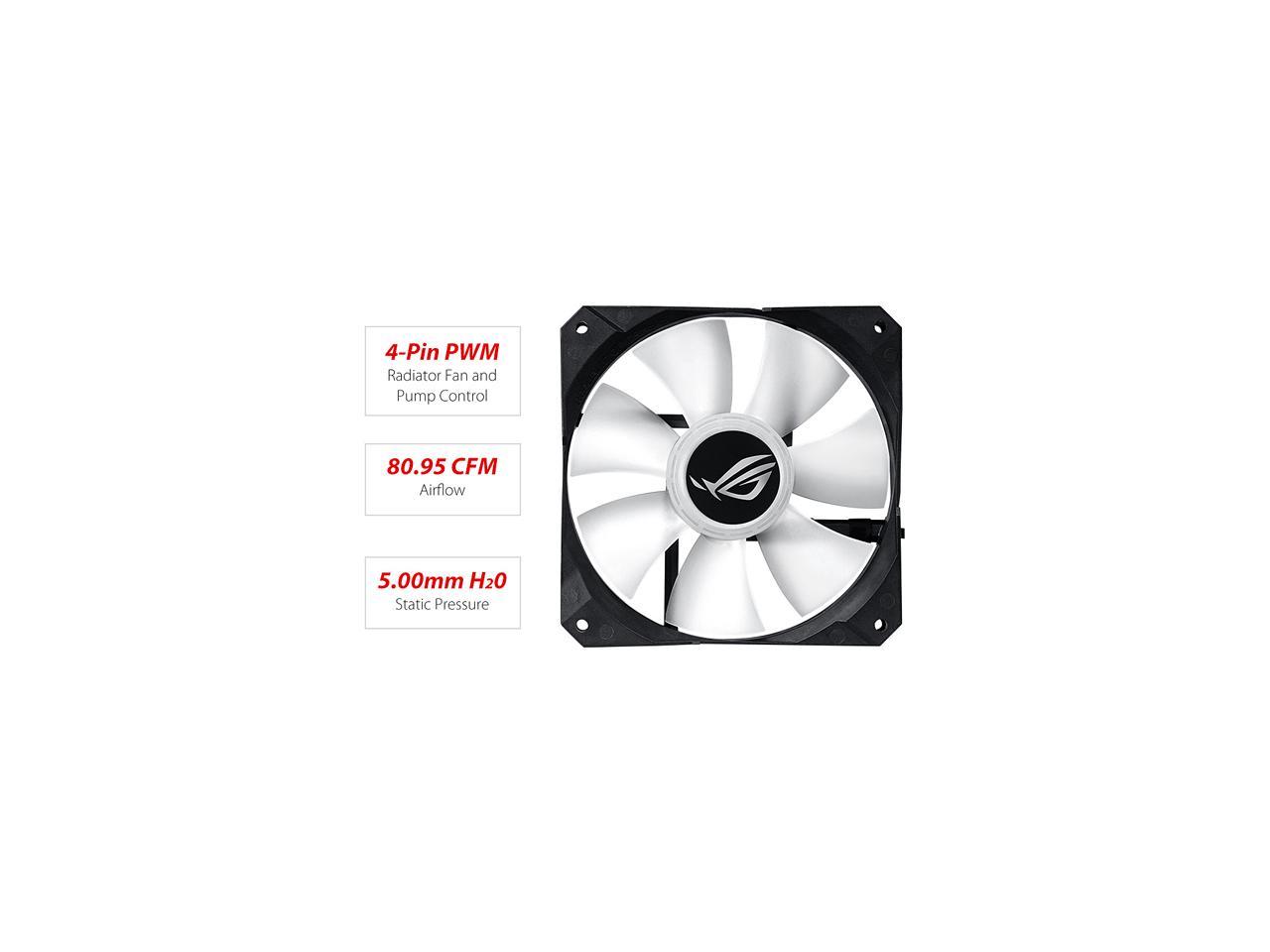 ASUS ROG Strix LC 360 RGB All-in-one Liquid CPU Cooler 360mm Radiator, Intel 115x/2066 and AMD AM4/TR4 Support, Triple 120mm 4-pin PWM Addressable RGB Fans