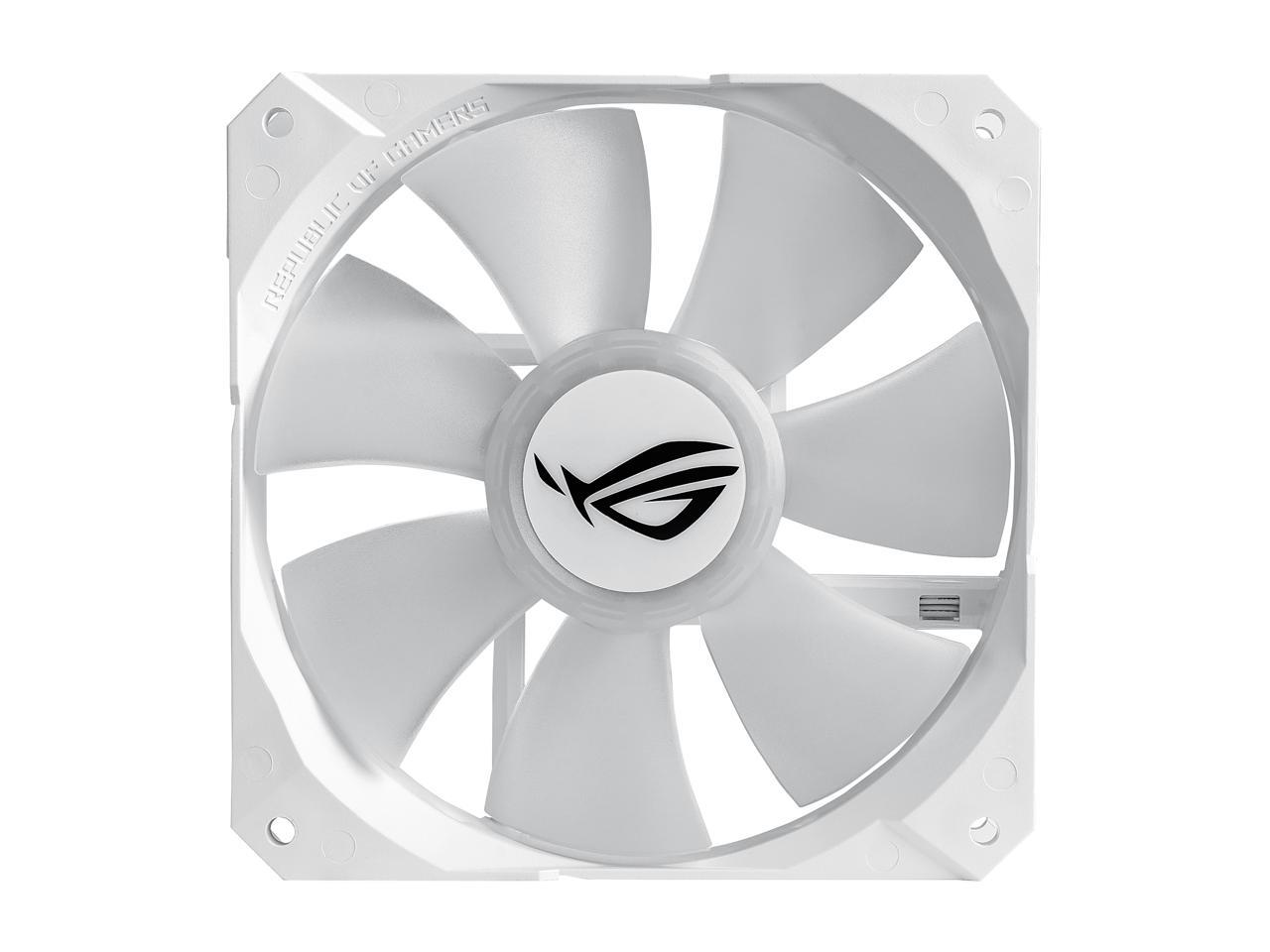 ASUS ROG Strix LC 240 RGB White Edition All-in-one Liquid CPU Cooler with Aura Sync RGB, and Dual ROG 120mm Addressable RGB Radiator Fans